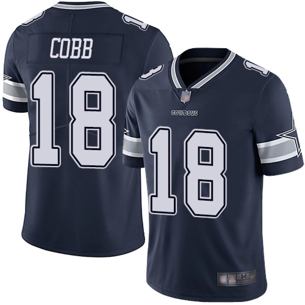 Men's Dallas Cowboys #18 Randall Cobb Navy Vapor Untouchable Limited Stitched NFL Jersey 