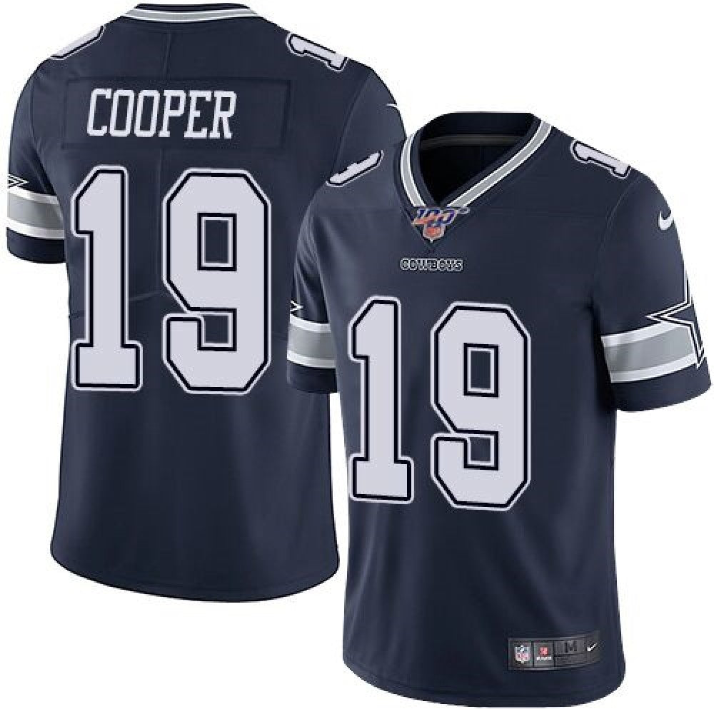 Men's Dallas Cowboys #19 Amari Cooper Navy 2019 100th Season Vapor Untouchable Limited Stitched NFL Jersey 