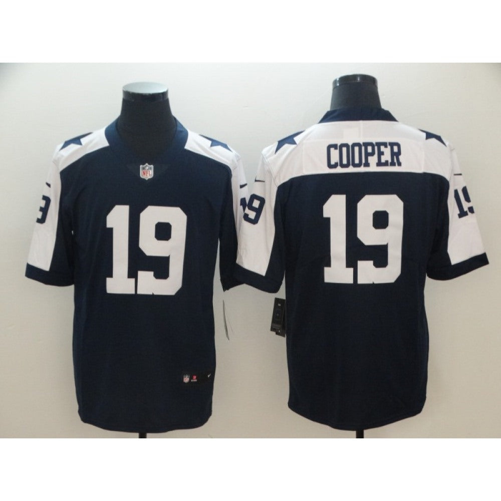 Men's Dallas Cowboys #19 Amari Cooper Navy Thanksgiving Vapor Untouchable Limited Stitched NFL Jersey 