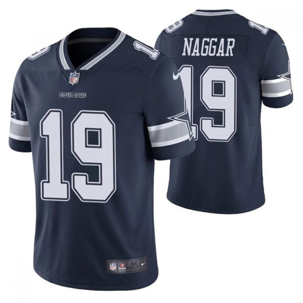 Men's Dallas Cowboys #19 Chris Naggar Navy Vapor Limited Stitched Jersey 