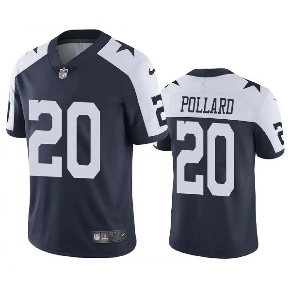 Men's Dallas Cowboys #20 Tony Pollard Navy Color Rush Limited Stitched Jersey 