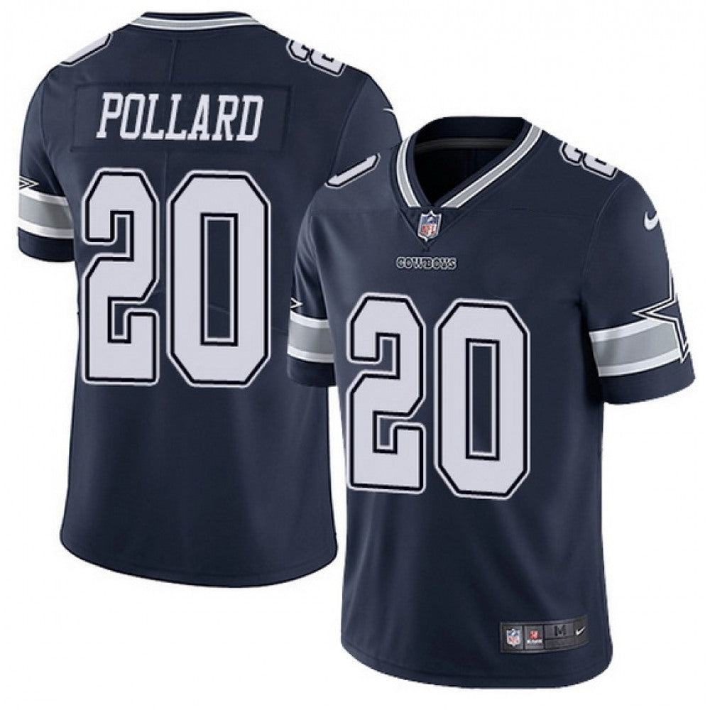 Men's Dallas Cowboys #20 Tony Pollard Navy Limited Stitched Jersey 