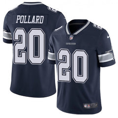 Men's Dallas Cowboys #20 Tony Pollard Navy Limited Stitched Jersey 