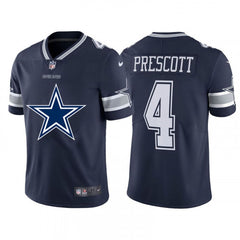 Men's Dallas Cowboys #4 Dak Prescott Navy 2020 Team Big Logo Limited Stitched Jersey 