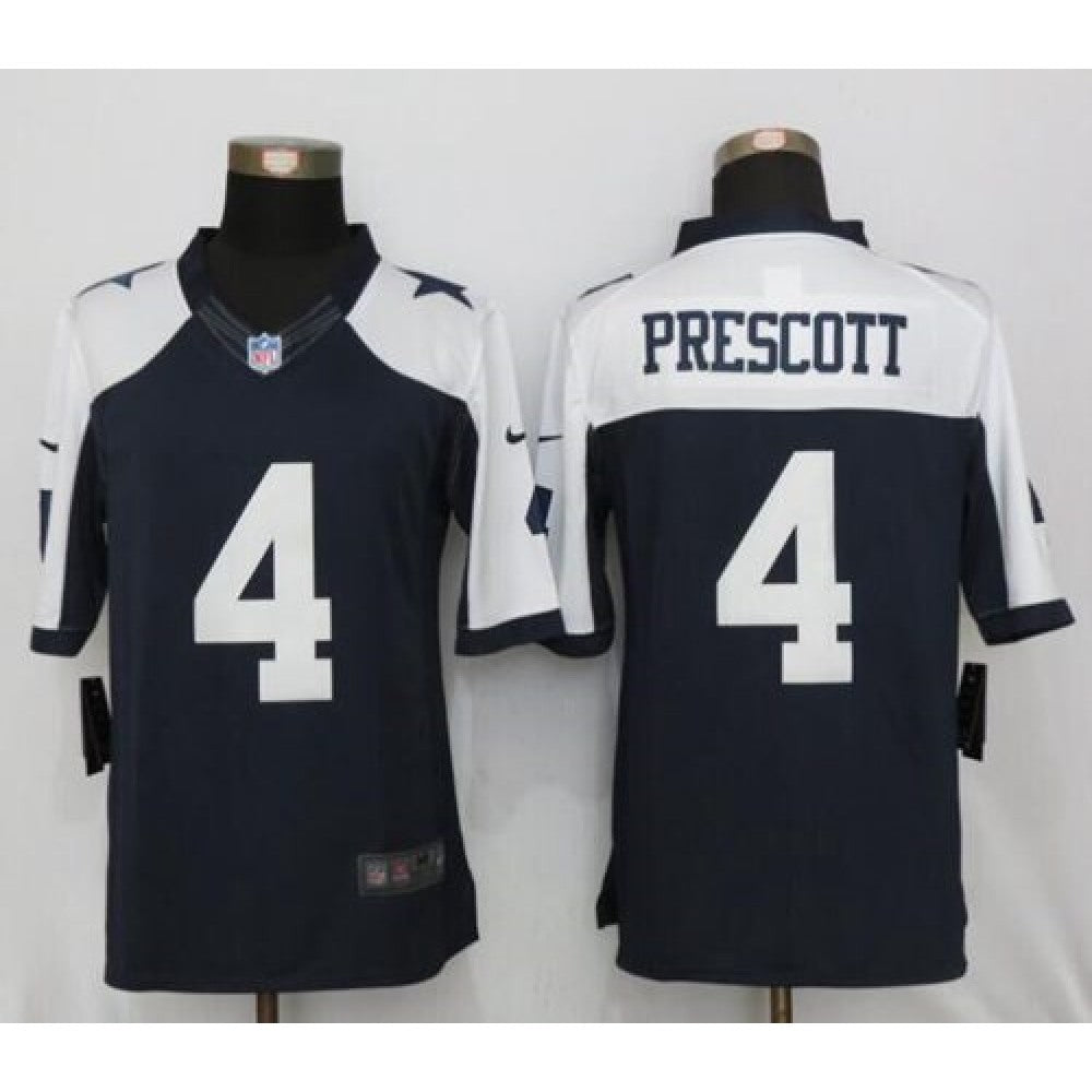 Cowboys #4 Dak Prescott Navy Blue Thanksgiving Men's Stitched NFL Limited Jersey 