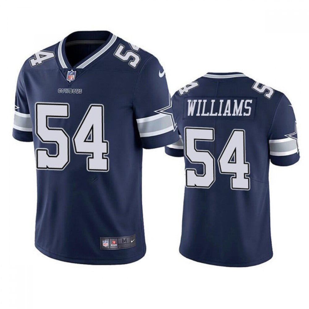 Men's Dallas Cowboys #54 Sam Williams Navy Vapor Limited Stitched Jersey 