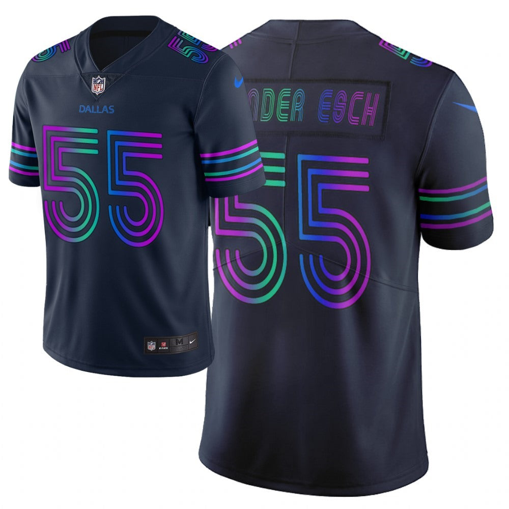 Men's Dallas Cowboys #55 Leighton Vander Esch Navy 2019 City Edition Limited Stitched NFL Jersey 