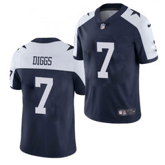 Men's Dallas Cowboys #7 Trevon Diggs 2021 Navy Thanksgiving Limited Stitched Jersey 