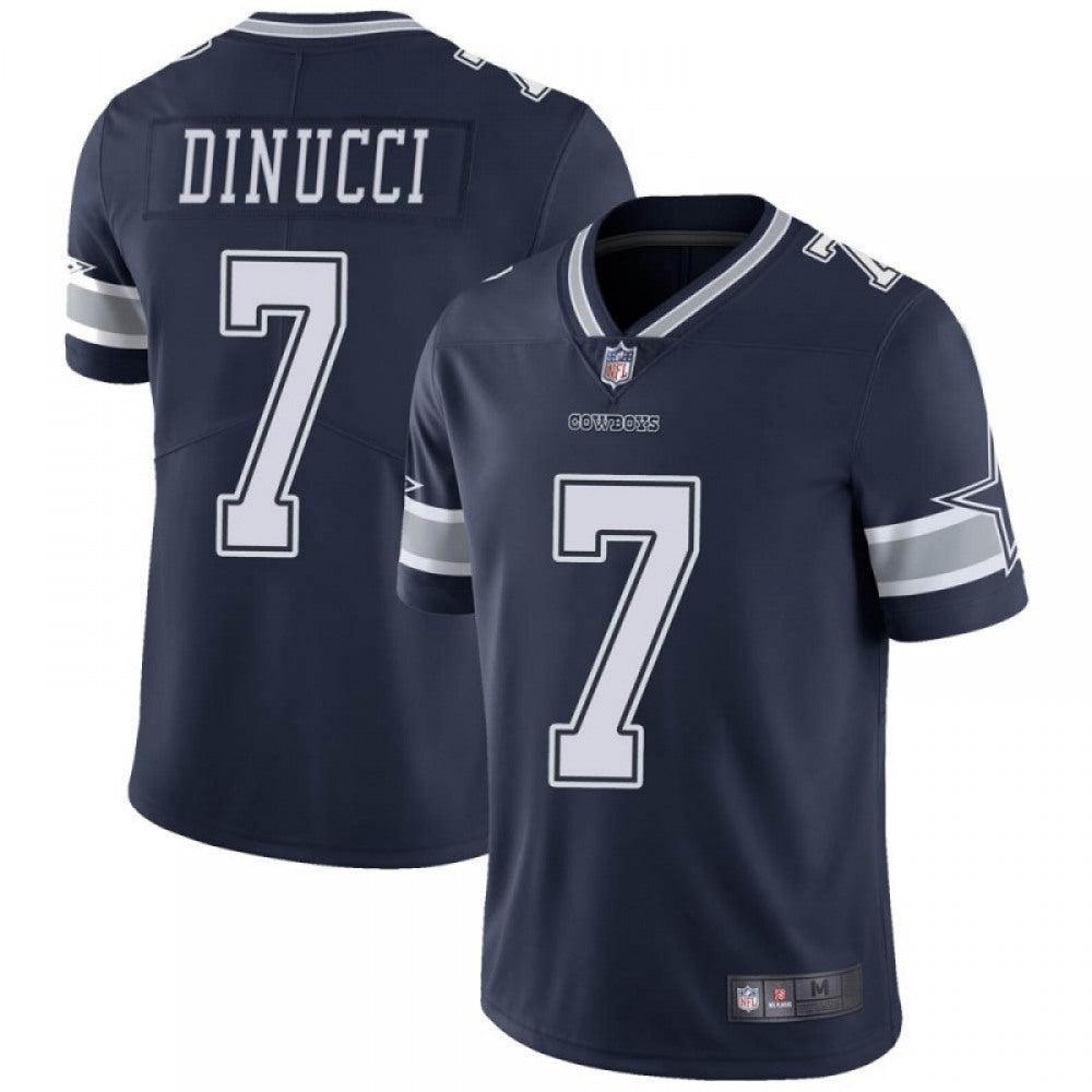 Men's Dallas Cowboys #7 Ben DiNucci Navy Vapor Limited Stitched Jersey 