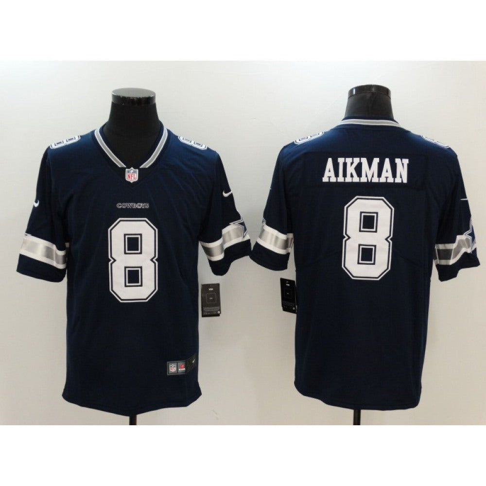 Men's Dallas Cowboys #8 Troy Aikman Navy Vapor Untouchable Player Limited Jersey 