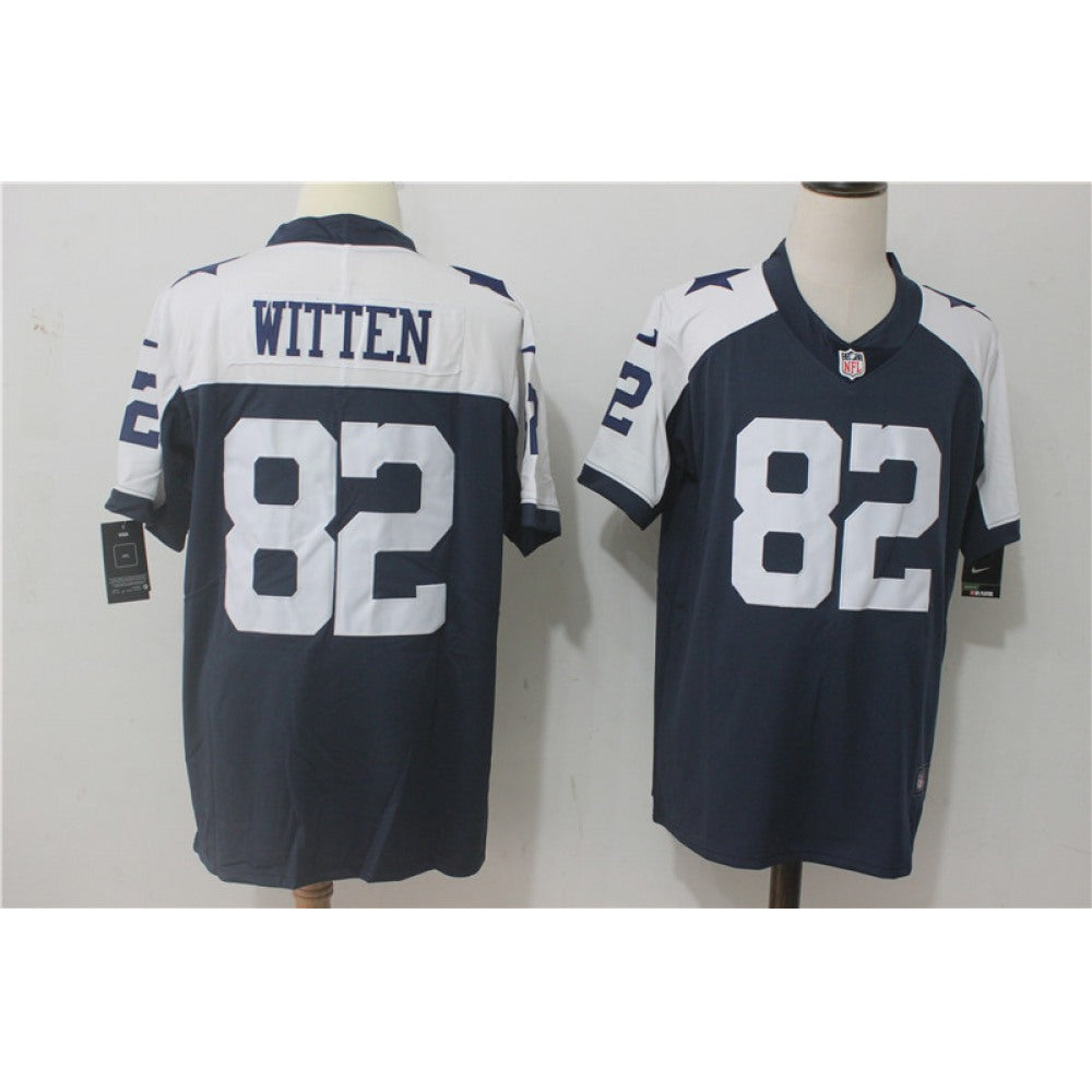 Men's Dallas Cowboys #82 Jason Witten Navy Blue Thanksgiving Stitched NFL Vapor Untouchable Limited Throwback Jersey 