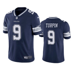 Men's Dallas Cowboys #9 KaVontae Turpin Navy Vapor Limited Stitched Football Jersey 