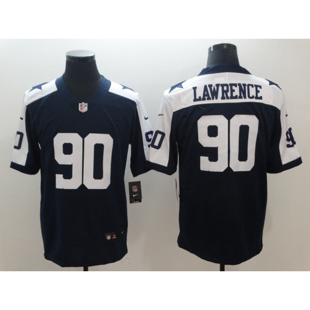 Men's Dallas Cowboys #90 Demarcus Lawrence Navy Blue Thanksgiving Vapor Untouchable Limited NFL Stitched Jersey 