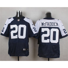 Cowboys #20 Darren McFadden Navy Blue Thanksgiving Throwback Men's Stitched NFL Elite Jersey 