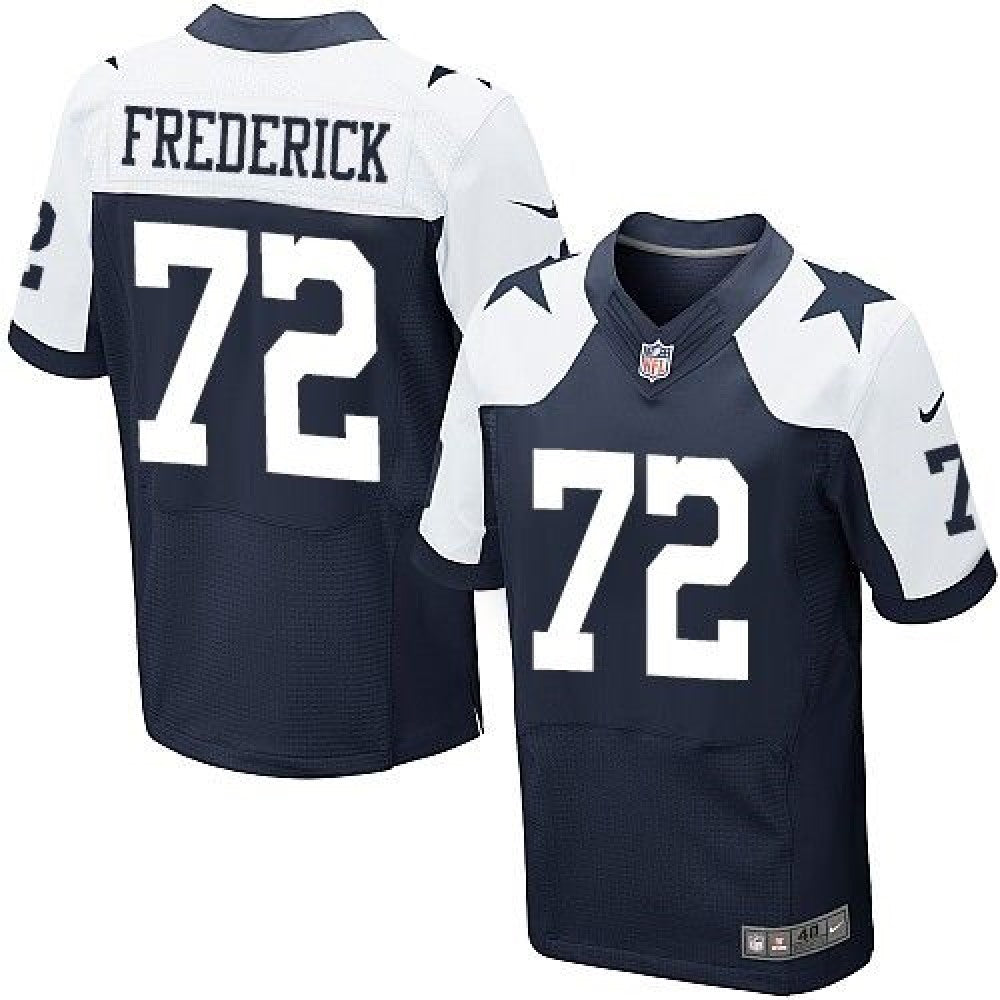 Cowboys #72 Travis Frederick Navy Blue Thanksgiving Throwback Men's Stitched NFL Elite Jersey 