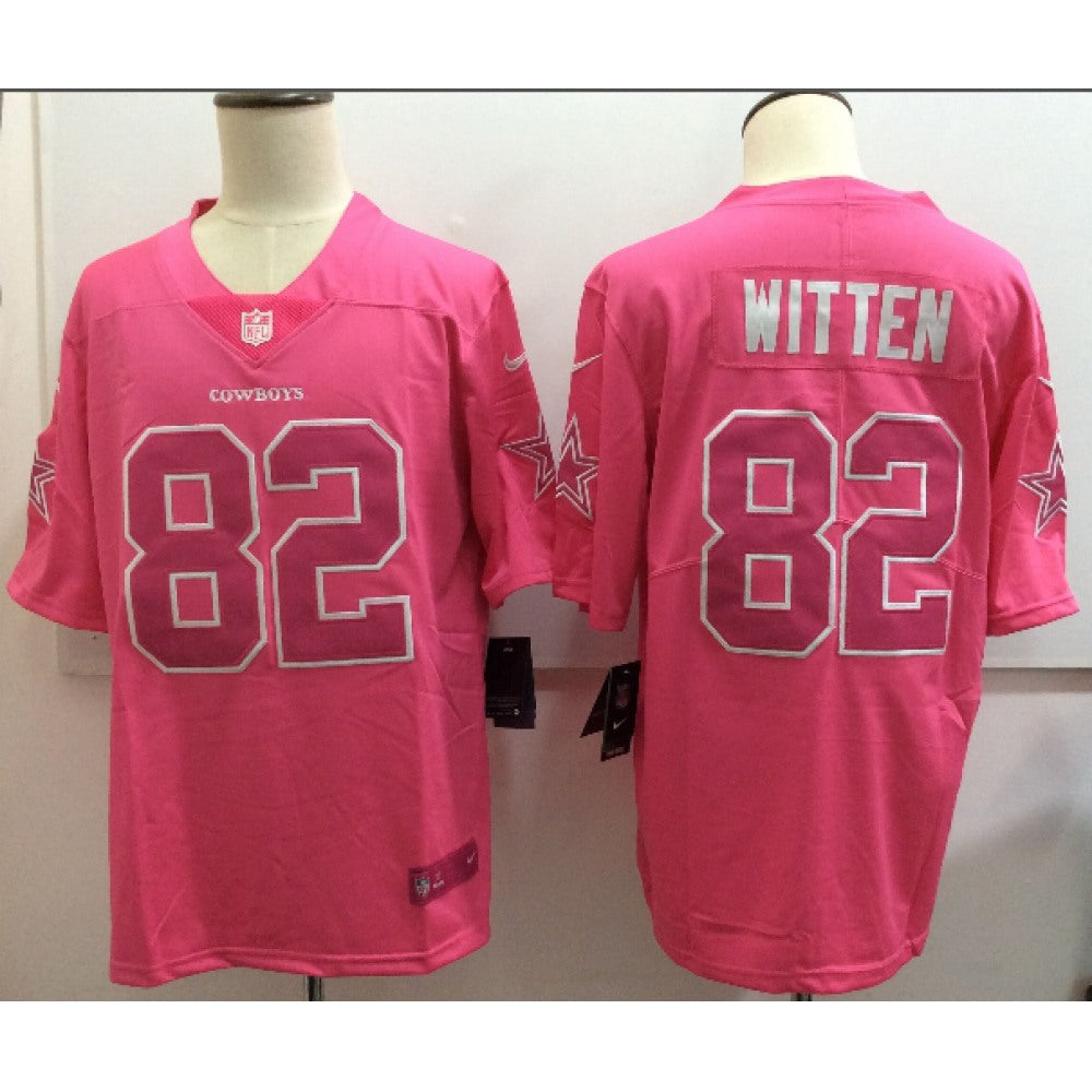Men's Dallas Cowboys #82 Jason Witten Pink Limited Rush Stitched NFL Jersey 