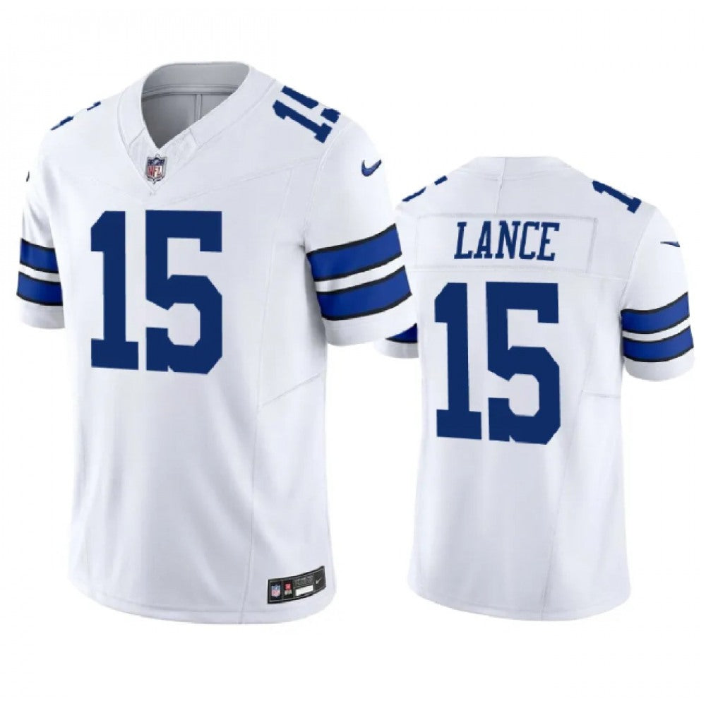 Men's Dallas Cowboys #15 Trey Lance White 2023 F.U.S.E. Limited Stitched Football Jersey 