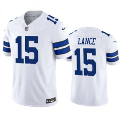 Men's Dallas Cowboys #15 Trey Lance White 2023 F.U.S.E. Limited Stitched Football Jersey 