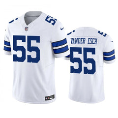 Men's Dallas Cowboys #55 Leighton Vander Esch White 2023 F.U.S.E. Vapor Limited Stitched Football Jersey 