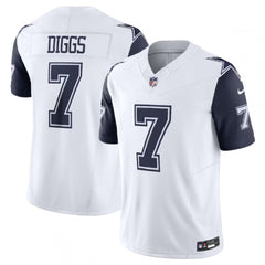 Men's Dallas Cowboys #7 Trevon Diggs White 2023 F.U.S.E. Vapor Limited Stitched Football Jersey 