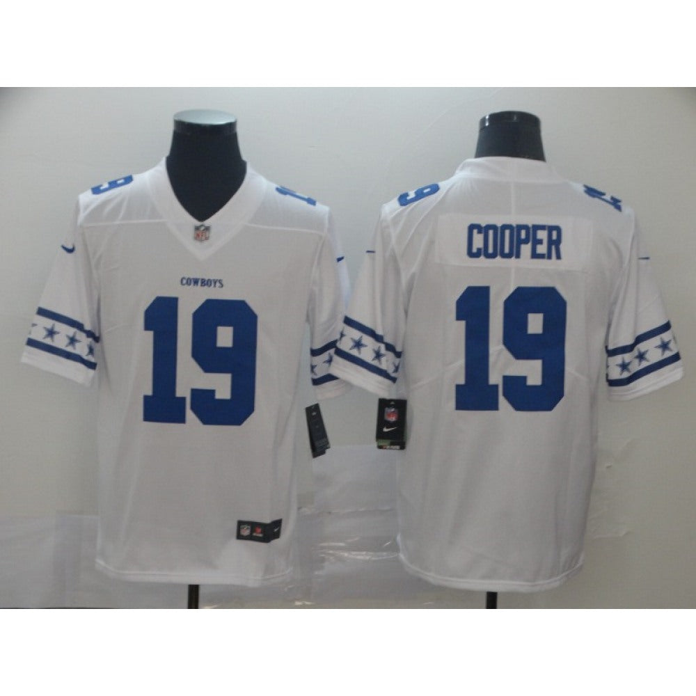 Men's Dallas Cowboys #19 Amari Cooper White 2019 Team Logo Cool Edition Stitched NFL Jersey 