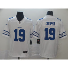 Men's Dallas Cowboys #19 Amari Cooper White 2019 Team Logo Cool Edition Stitched NFL Jersey 