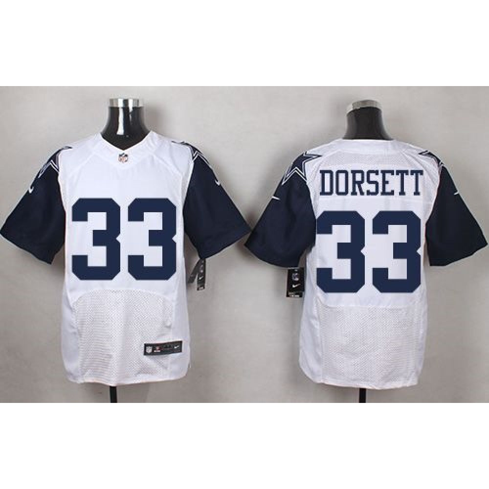 Cowboys #33 Tony Dorsett White Men's Stitched NFL Elite Rush Jersey 