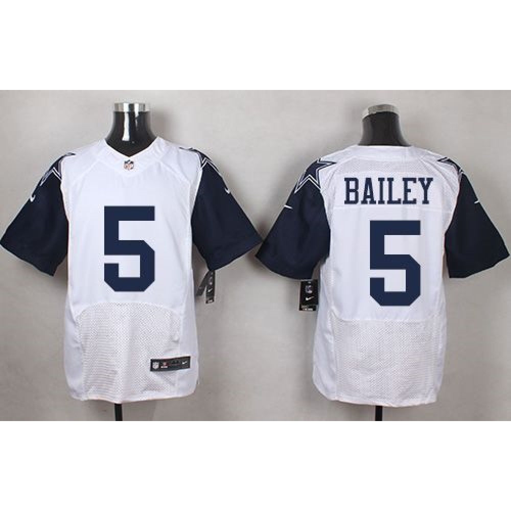 Cowboys #5 Dan Bailey White Men's Stitched NFL Elite Rush Jersey 