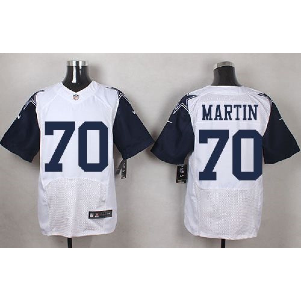 Cowboys #70 Zack Martin White Men's Stitched NFL Elite Rush Jersey 