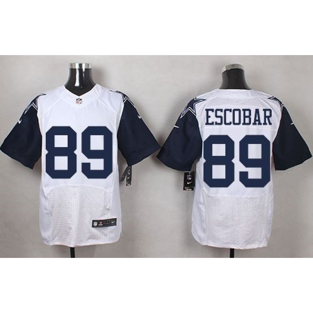 Cowboys #89 Gavin Escobar White Men's Stitched NFL Elite Rush Jersey 