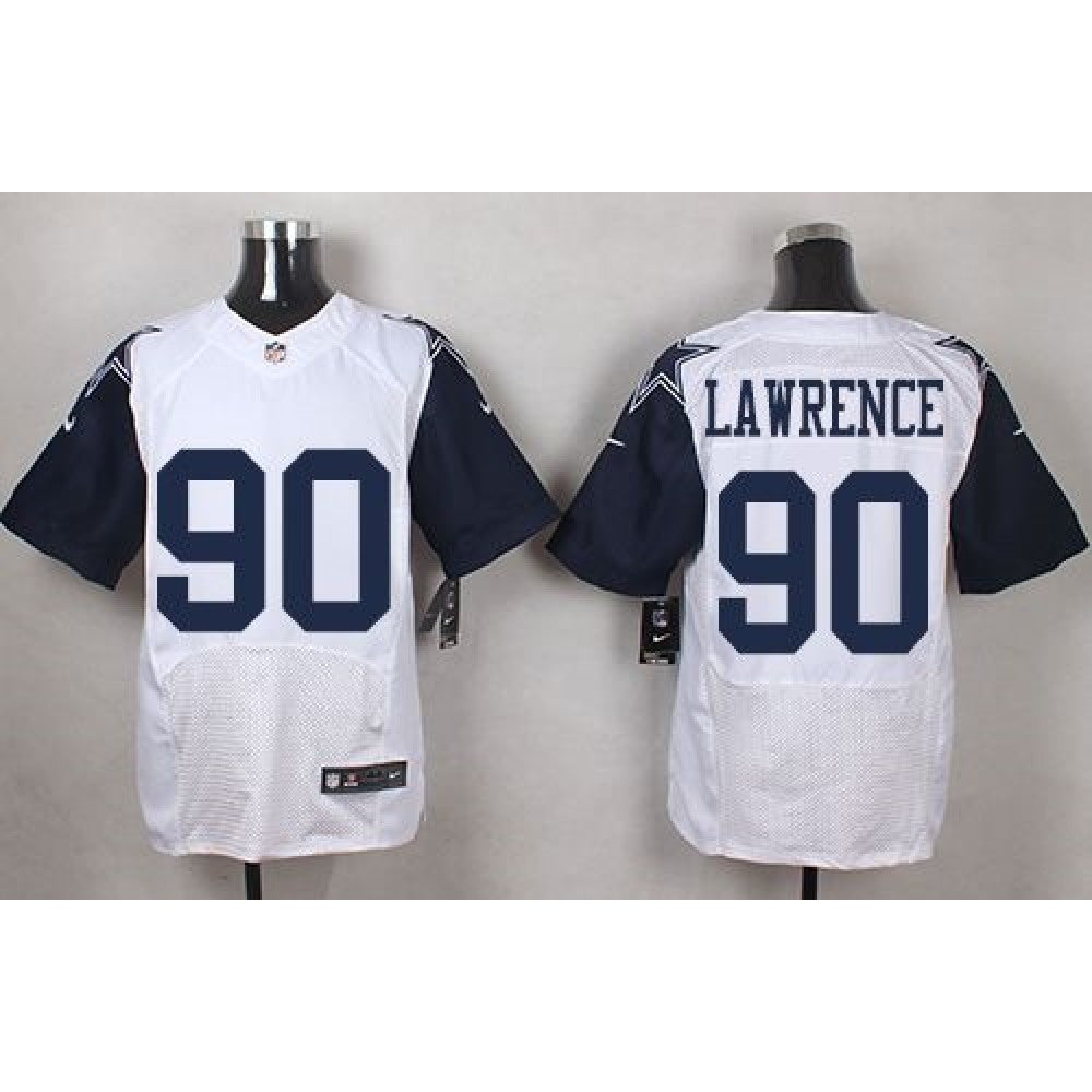 Cowboys #90 Demarcus Lawrence White Men's Stitched NFL Elite Rush Jersey 