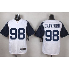 Cowboys #98 Tyrone Crawford White Men's Stitched NFL Elite Rush Jersey 