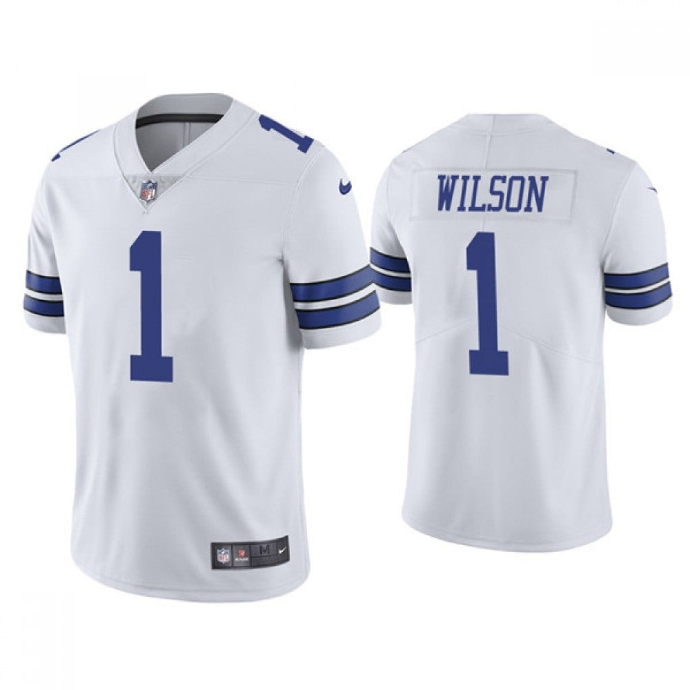 Men's Dallas Cowboys #1 Cedrick Wilson White Vapor Limited Stitched Jersey 