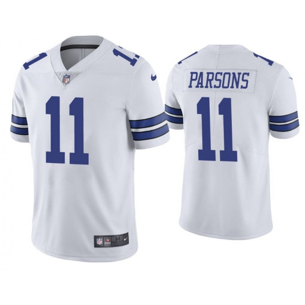 Men's Dallas Cowboys #11 Micah Parsons White 2021 NFL Draft Vapor Limited Stitched Jersey 
