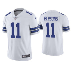 Men's Dallas Cowboys #11 Micah Parsons White 2021 NFL Draft Vapor Limited Stitched Jersey 