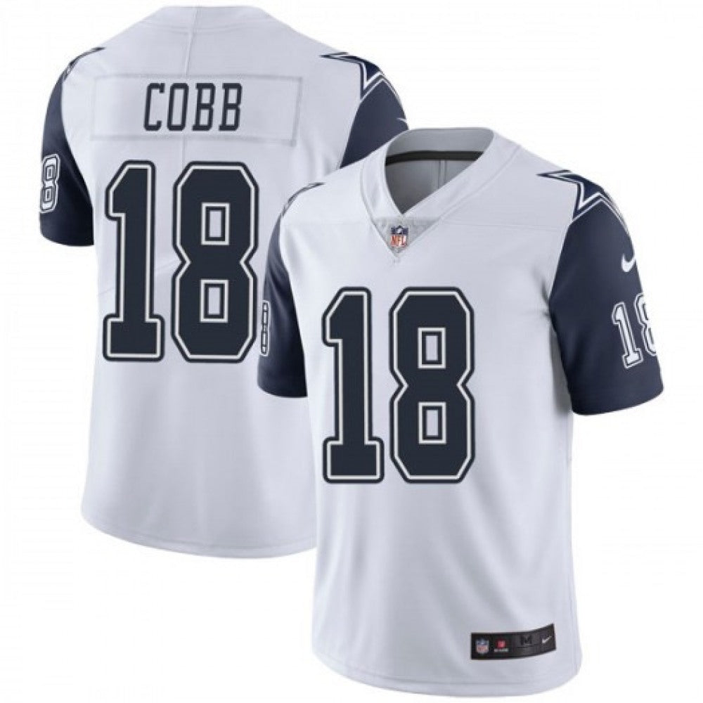 Men's Dallas Cowboys #18 Randall Cobb White Color Rush Limited Stitched NFL Jersey 