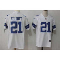 Men's Dallas Cowboys #21 Ezekiel Elliott White Stitched NFL Vapor Untouchable Limited Jersey 