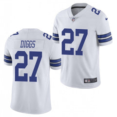 Men's Dallas Cowboys #27 Trevon Diggs White Vapor Limited Stitched Jersey 
