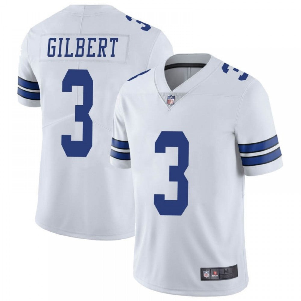 Men's Dallas Cowboys #3 Garrett Gilbert White Vapor Limited Stitched Jersey 