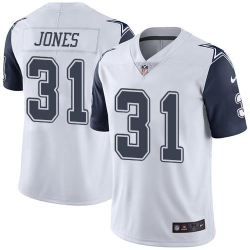 Cowboys #31 Byron Jones White Men's Stitched NFL Limited Rush Jersey 