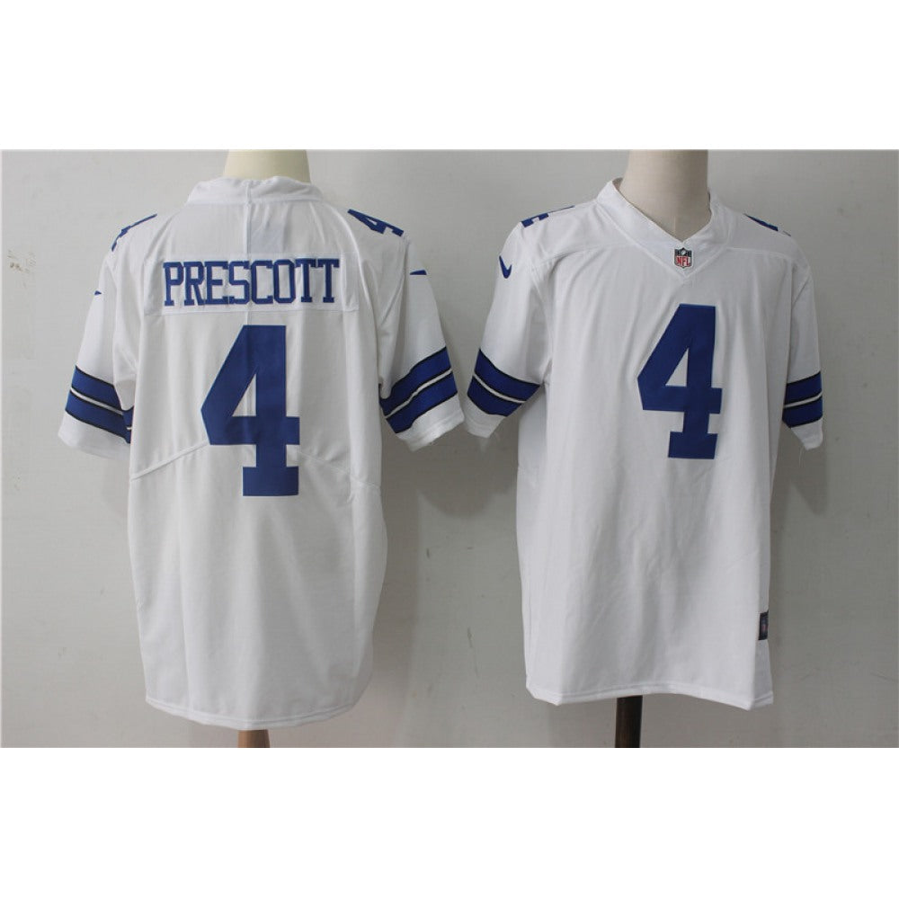 Men's Dallas Cowboys #4 Dak Prescott White Stitched NFL Vapor Untouchable Limited Jersey 