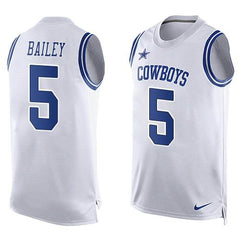 Cowboys #5 Dan Bailey White Men's Stitched NFL Limited Tank Top Jersey 