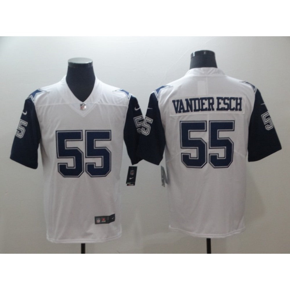 Men's Dallas Cowboys #55 Leighton Vander Esch White Color Rush Limited Stitched NFL Jersey 