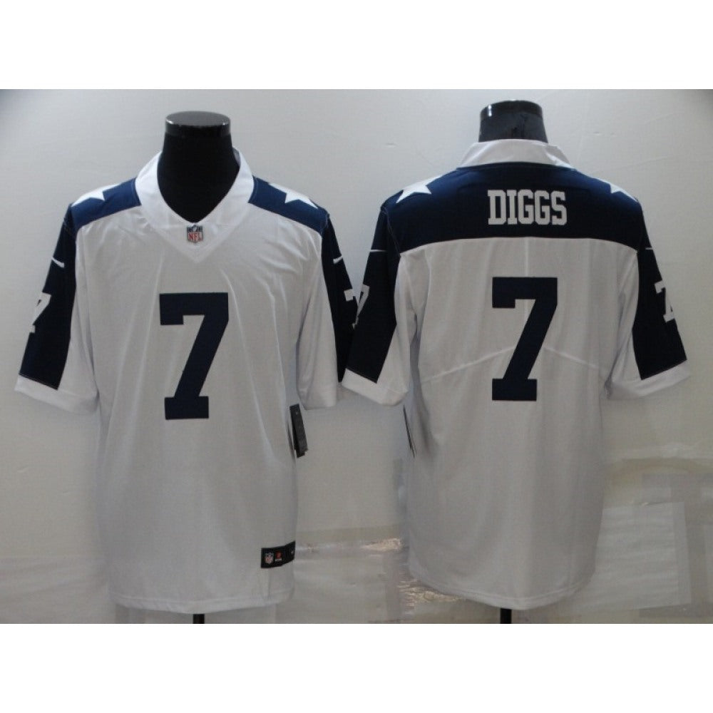 Men's Dallas Cowboys #7 Trevon Diggs White/Navy Vapor Limited Stitched Jersey 
