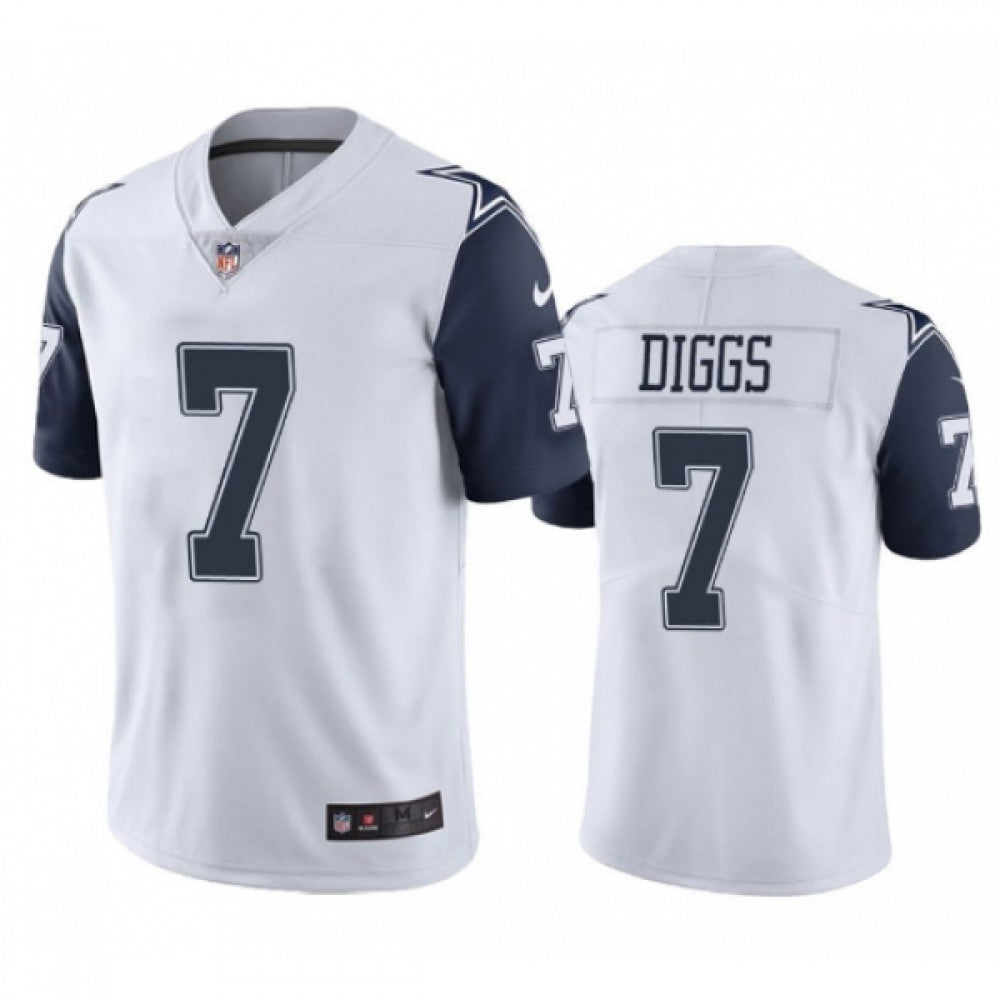 Men's Dallas Cowboys #7 Trevon Diggs 2021 White Thanksgiving Limited Stitched Jersey 