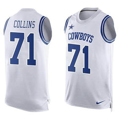 Cowboys #71 La'el Collins White Men's Stitched NFL Limited Tank Top Jersey 