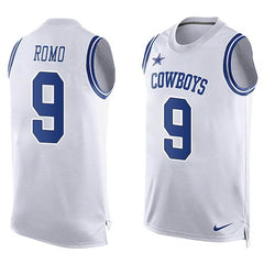 Cowboys #9 Tony Romo White Men's Stitched NFL Limited Tank Top Jersey 