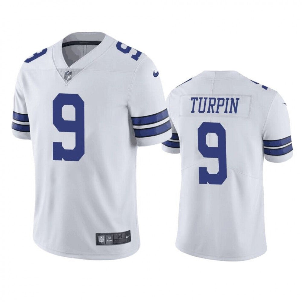 Men's Dallas Cowboys #9 KaVontae Turpin White Vapor Limited Stitched Football Jersey 