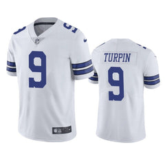 Men's Dallas Cowboys #9 KaVontae Turpin White Vapor Limited Stitched Football Jersey 