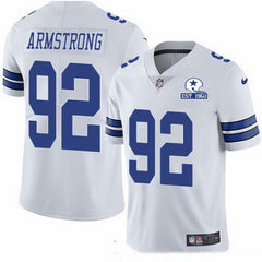 Men's Dallas Cowboys #92 Dorance Armstrong White With Established In 1960 Patch Limited Stitched Jersey 